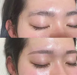 骨格・印象に合わせた垢抜け美眉WAX＋メイク仕上げ(間引き無し)　¥4,400