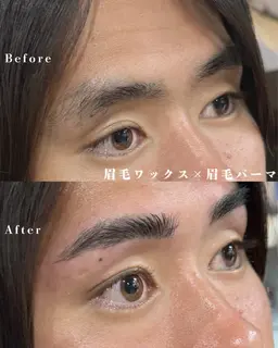 ⭐︎1月限定クーポン⭐︎メンズ眉ワックス+毛量調整込み¥6000⇨¥4500