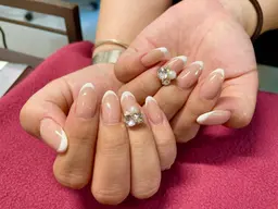 【オフなし】フレンチネイル(ラメライン選択可)