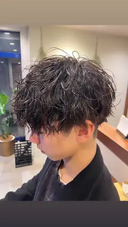 メンズカット＋クリームパーマ