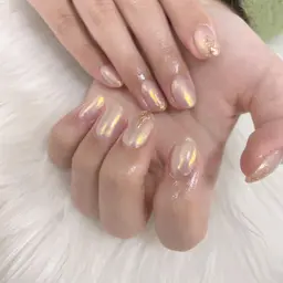 シンプルアート ミラーパウダーネイル