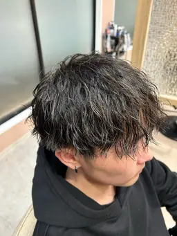 🦋メンズ限定🦋カット+パーマ+ハイライト💙