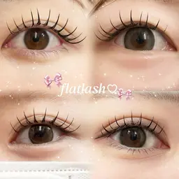 【𝗿𝗲𝗽𝗲𝗮𝘁𝗲𝗿♥】モチup!!最高級フラットラッシュ束感100本(オフ・アイシャンプー込み)