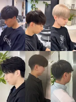 ご新規様限定! U35無料カットモデル💇‍♂️ウルフ、センターパート、ラウンドマッシュ、スパイキーショートex