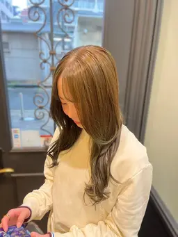 🎀ダメージ軽減前処理オイル付🎀ブリーチなしWcolor🥣+美潤トリートメント🫧