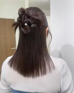 🎀金箔・リボン付きカチモリ・ツインアレンジ🎀