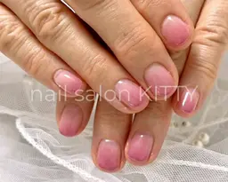 【オフあり】クリアベース+カラーグラデーション/甘皮ケア込み(ベースカラー追加+¥1,000)