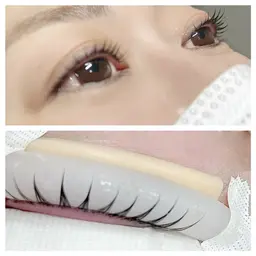 クラウンラッシュ束巻きラッシュリフト、ケラチントリートメント、アイシャンプー付き