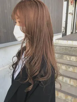 暖色艶カラー+内部補修系最強トリートメント