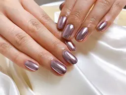 オーロラ🩵ミラーネイルモデル💅オフあり