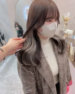 【なりたいを叶えるインナーカラー🧸】インナーカラー(ケアブリーチ込み)&髪質改善トリートメント🎶　韓国/レイヤー