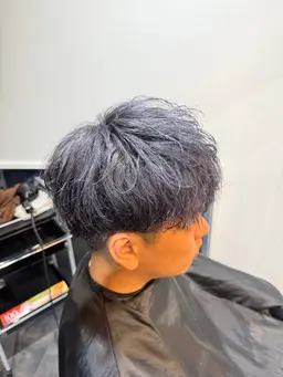 メンズヘアセット動画撮影モデル