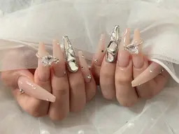 長さだし★2本埋め尽くし&ワンカラーorラメネイル