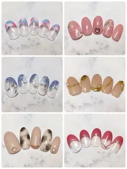 定額ネイル⭐︎毎月デザイン変わります！ご新規様オフ無料※オフ無料はソフトジェルのみ。ハードやアクリルの場合別途料金です
