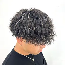 【メンズ限定】【minimo限定✨】カット＋カラー＋メッシュキャップハイライト＋パーマ