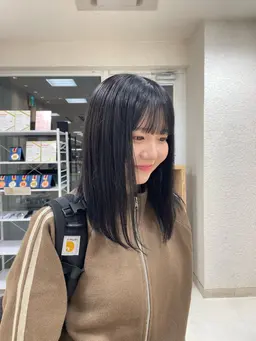 《ポイントで気になる癖に》前髪縮毛✨