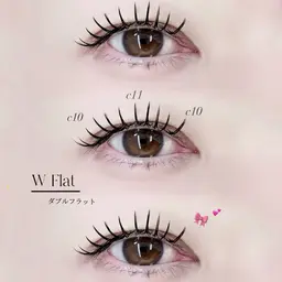 ダブルフラット80set🎀アイシャンプー付🫧オフ込