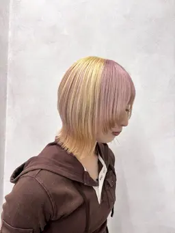 🌈ワンブリーチデザインカラー🌈➕1STEPトリートメント🫧