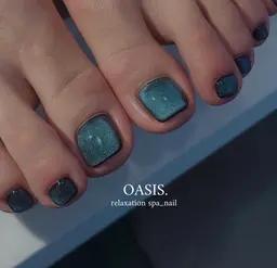 【爪に優しいパラジェル】マグネットネイルワンカラー