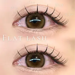 【初回オフ無料✨】フラットラッシュ100本💗束感コーティング仕上げ付き♪持ちの良さに定評あり★似合わせデザインご提案！