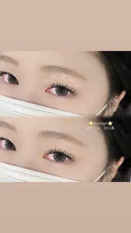 最高級フラットラッシュ80​〜​120本⚠︎オフ、リペアなし限定(記載に30分の施術とありますが、90分ほどの施術です）