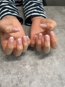 オフ無しフレンチネイル/フィルインオフ/パラジェル有