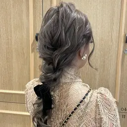 ヘアセット🎀 結婚式参列やパーティーヘア用🤍金箔付き
