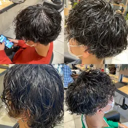 【ミニモ限定特別価格💰🌊】メンズカット＋波巻きパーマ＋トリートメント¥9500