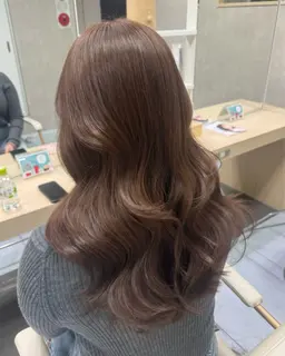 【🎀韓国風くすみカラー🎀】ブリーチなしダブルカラー➕2step補修トリートメント🩷※初回ロング料金なし、カラーのみ