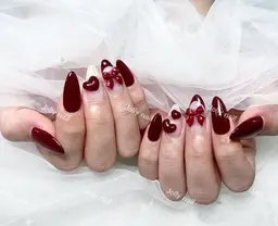 チップ長さだし＊持ち込みデザイン4本「シンプルネイル」