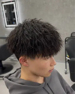 メンズカット+ツイストパーマ