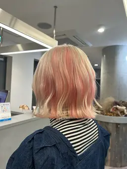 🍭🫧デザインカラー🫧🍭【ダブルカラー(ブリーチ込み)➕デザインカラー➕3stepトリートメント