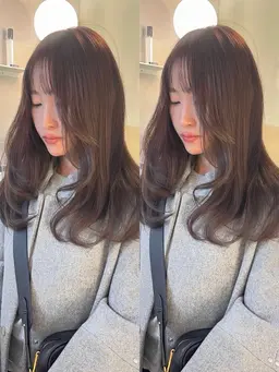 〔 期間限定✨〕前髪カット+透明感ケアカラー+3stepTR🍃🫧艶髪/髪質改善