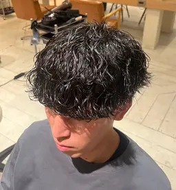 【営業後限定】メンズカット＋波巻きパーマ