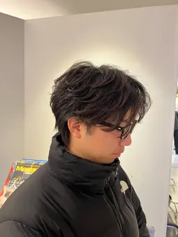 【毛が流れて欲しい】メンズカット+ニュアンスパーマ¥8800