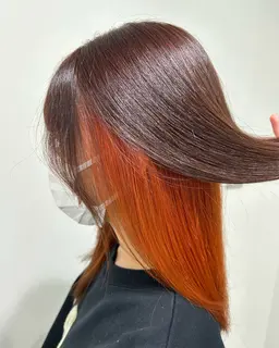 ポイントブリーチ+カラー+トリートメント