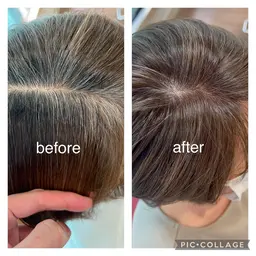 カット＋脱白髪染め（白髪活かし）