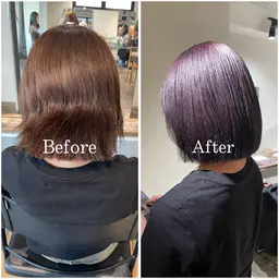 【2.3回目の方はこちら】🤍ダメージ最小限ブリーチなしワンカラー🤍