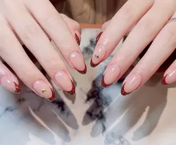 フレンチネイル✨オフ、ケア込み✨