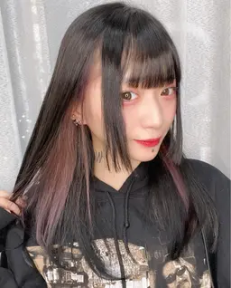 💡イヤリング・インナーデザインカラー💡ポイントブリーチ＋カラー