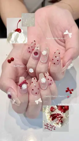 【祝オープン価格✨】人気No.1💎ワンホンネイル・パーツつけ放題コース💖🍒