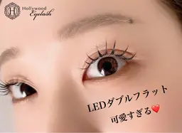【LEDまつエク】ダブルフラット 100本