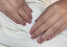 ジェルオフあるの場合1000円料金　ワンカラー　ラメグラ