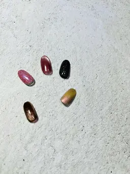 マグネット、フラッシュラメ2色ok!(自店他店ジェルオフ無料、他店長さだしオフ＋¥1000頂きます)