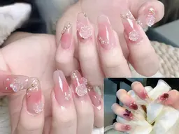 超🉐ミニモ学割チークネイルパーツ付け放題¥6600円ソフトジェルオフ無料