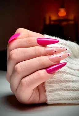 【オフなし】持込アート＆パーツつけ放題４本、フレンチネイル