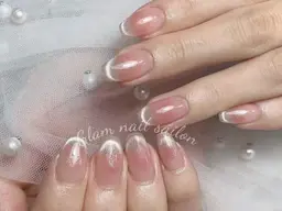 チークマグネットフレンチネイル(ワンカラー、現金のみ)