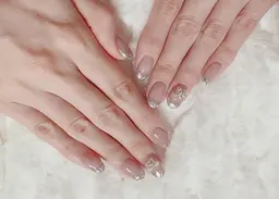 ガラスフレンチ(オフなし) 仕上げのトップジェルハード+550