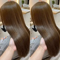 【👒透明感が欲しいけどブリーチしたくない方👒】ブリーチ無しダブルカラー➕1stepトリートメント🧴‎◌𓈒𓐍