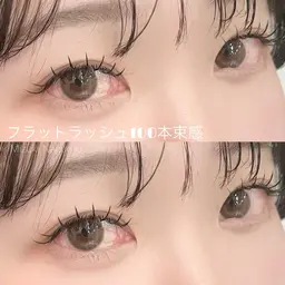 ⭐️約1.5倍の持続力のLEDエクステ使用⭐️フラットラッシュ100本×まつ毛パーマ【ミニモ限定】パリエク